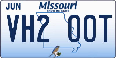 MO license plate VH2O0T