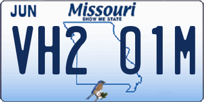 MO license plate VH2O1M