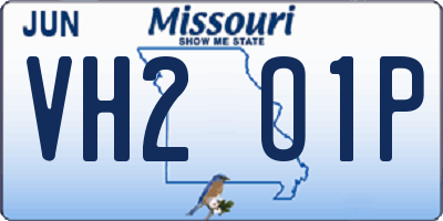 MO license plate VH2O1P