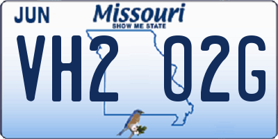 MO license plate VH2O2G