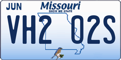 MO license plate VH2O2S
