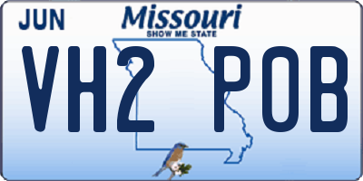 MO license plate VH2P0B