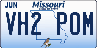 MO license plate VH2P0M