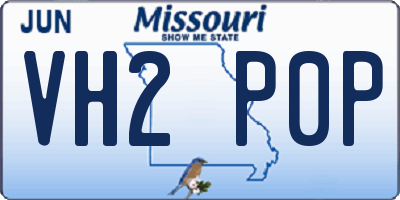 MO license plate VH2P0P