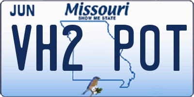 MO license plate VH2P0T