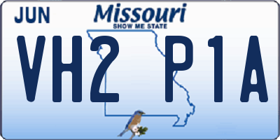 MO license plate VH2P1A