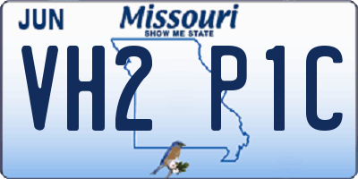 MO license plate VH2P1C