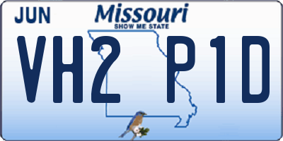 MO license plate VH2P1D