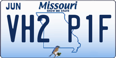 MO license plate VH2P1F