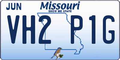 MO license plate VH2P1G