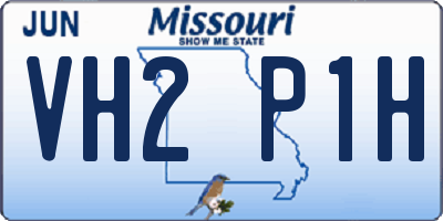MO license plate VH2P1H