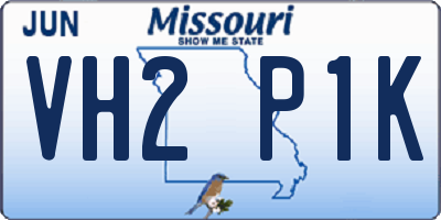 MO license plate VH2P1K