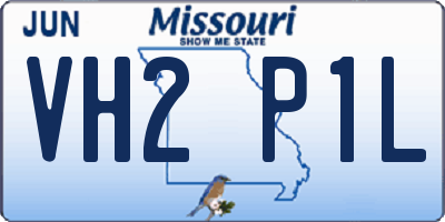 MO license plate VH2P1L