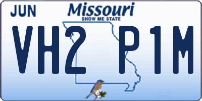 MO license plate VH2P1M
