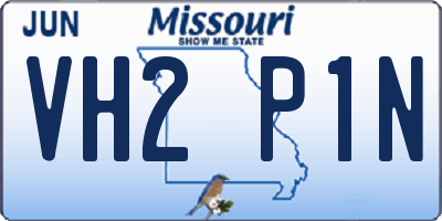 MO license plate VH2P1N