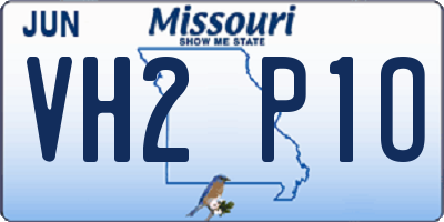MO license plate VH2P1O