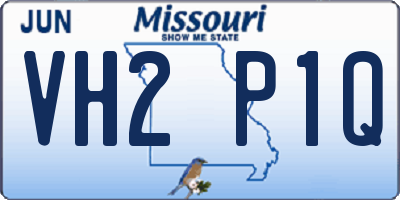 MO license plate VH2P1Q