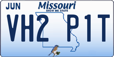 MO license plate VH2P1T