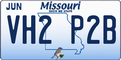 MO license plate VH2P2B