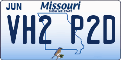 MO license plate VH2P2D
