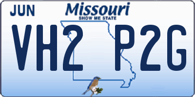 MO license plate VH2P2G