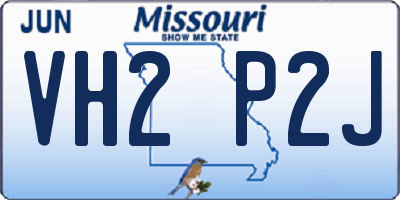 MO license plate VH2P2J