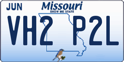 MO license plate VH2P2L