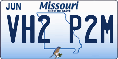 MO license plate VH2P2M
