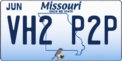 MO license plate VH2P2P