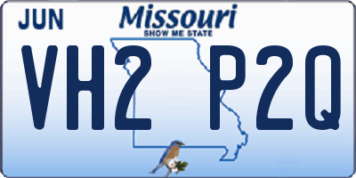 MO license plate VH2P2Q