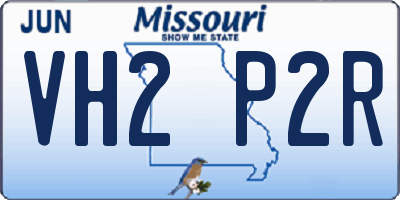 MO license plate VH2P2R