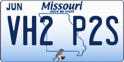 MO license plate VH2P2S
