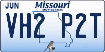 MO license plate VH2P2T