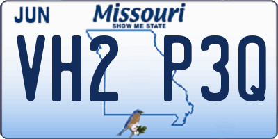 MO license plate VH2P3Q