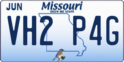 MO license plate VH2P4G