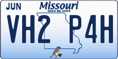 MO license plate VH2P4H