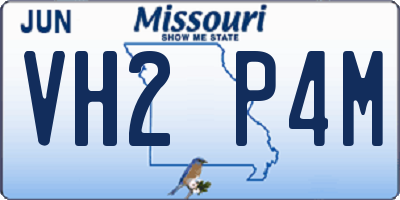 MO license plate VH2P4M