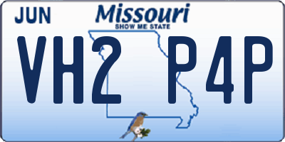 MO license plate VH2P4P