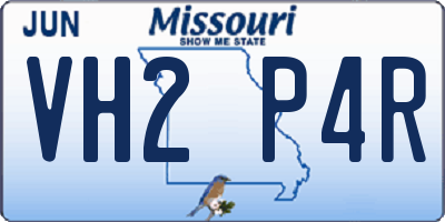 MO license plate VH2P4R