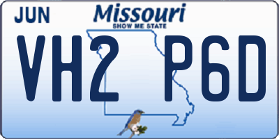 MO license plate VH2P6D