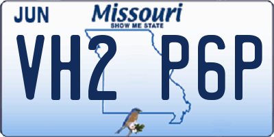 MO license plate VH2P6P