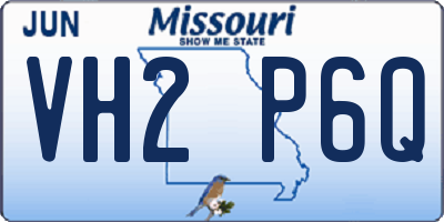 MO license plate VH2P6Q