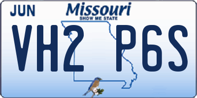 MO license plate VH2P6S