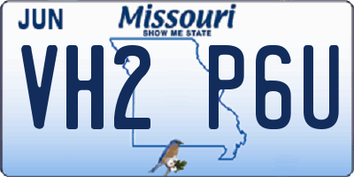 MO license plate VH2P6U