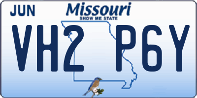 MO license plate VH2P6Y