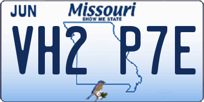 MO license plate VH2P7E