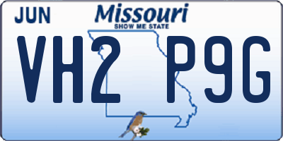 MO license plate VH2P9G