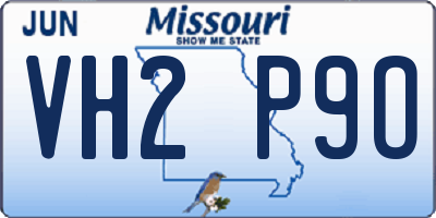 MO license plate VH2P9O