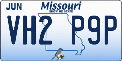 MO license plate VH2P9P