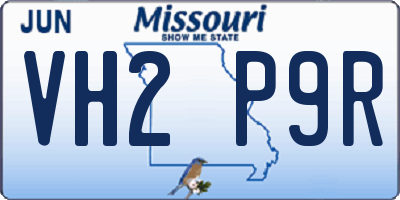 MO license plate VH2P9R